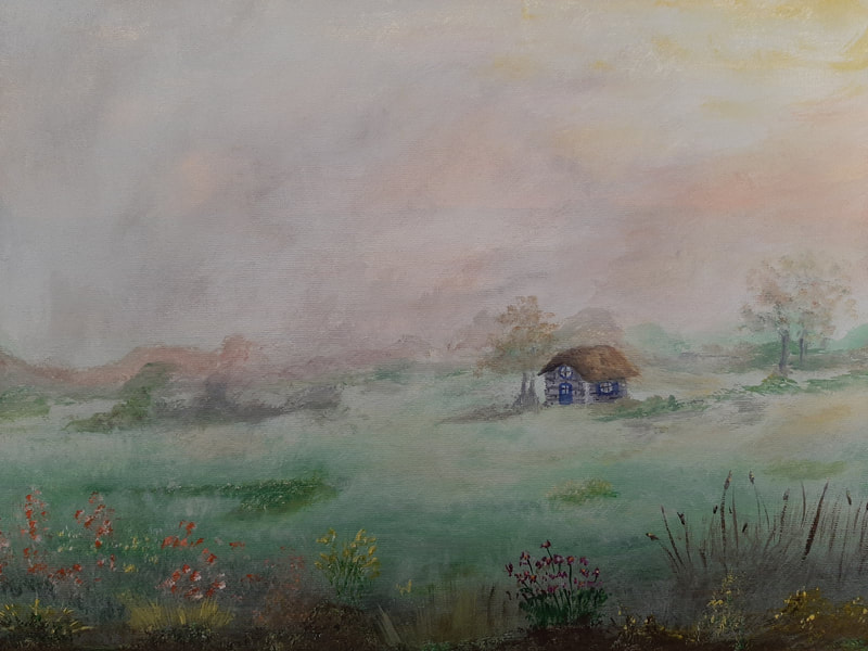 "Foggy Meadow" Acrylic 14x11